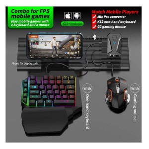 کیبورد و ماوس گیمینگ بلوتوثی مدل MIX PRO